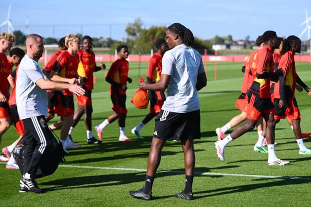 Belgium U21, U 21 Media Activities 23 09 2026 TUBIZE, BELGIUM - SEPTEMBER 23 : Swerts Gill head coach of Belgium U21, Dedryck Boyata ass coach pictured during a training session of the Belgium Under 21 on September 23, 2026 in Tubize, Belgium, 23 09 2026 Tubize Belgium  Copyright: xVincentxKalutx