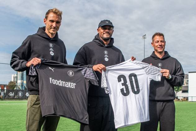 Vincent Kompany visits the BX Brussels soccer club, to announce a collaboration with Foodmaker on Wednesday 23 September 2026 in Brussels. EMILExWINDAL  x187585930x