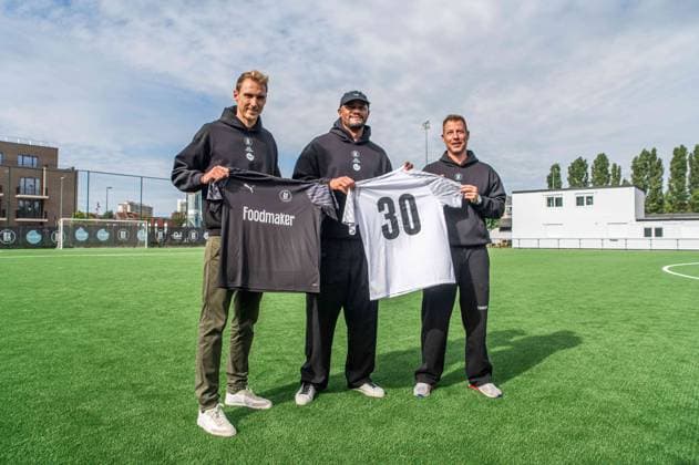 Vincent Kompany visits the BX Brussels soccer club, to announce a collaboration with Foodmaker on Wednesday 23 September 2026 in Brussels. EMILExWINDAL  x187585984x