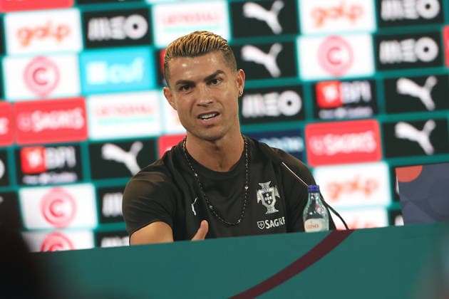 Lisbon, Portugal, September 23: Cristiano Ronaldo of Portugal during the press conference ahead of the UEFA Nations League 2026–27 League Phase Matchday 1 game between Portugal and Wales at Estadio José Alvalade in Lisbon, Portugal Copyright: HMBxMedia JoaquimxFerreira