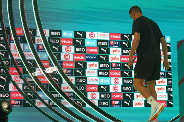 Lisbon, Portugal, September 23: Cristiano Ronaldo of Portugal leaves the press conference ahead of the UEFA Nations League 2026-27 League Phase Matchday 1 game between Portugal and Wales at Estadio José Alvalade in Lisbon, Portugal Copyright: HMBxMedia JoaquimxFerreira
