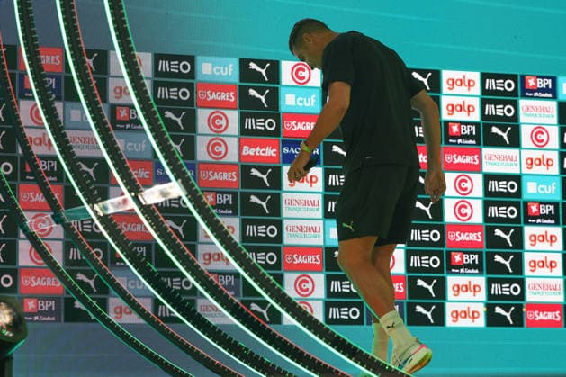 Lisbon, Portugal, September 23: Cristiano Ronaldo of Portugal leaves the press conference ahead of the UEFA Nations League 2026-27 League Phase Matchday 1 game between Portugal and Wales at Estadio José Alvalade in Lisbon, Portugal Copyright: HMBxMedia JoaquimxFerreira
