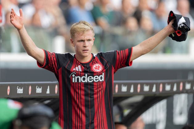 Eintracht Frankfurt vs. SC Freiburg, 1 FBL Jonathan Burkardt, Jonny Burkardt Eintracht Frankfurt, 9th Bundesliga match between Eintracht Frankfurt and SC Freiburg on September 19, 2026, at Deutsche Bank Park in Frankfurt am Main, Frankfurt am Main, Hesse, Germany, Deutsche Bank Park