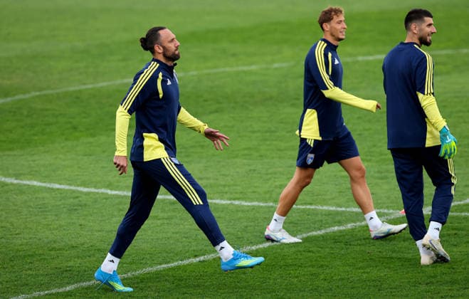Kosovo Squad Training & press conference, PK, Pressekonferenz Fadil Vokrri Stadium, Pristina, Kosovo 23 9 2026 Vedat Muriqi Vedat Muriqi 23 9 2026  Copyright: xx RB1_3101