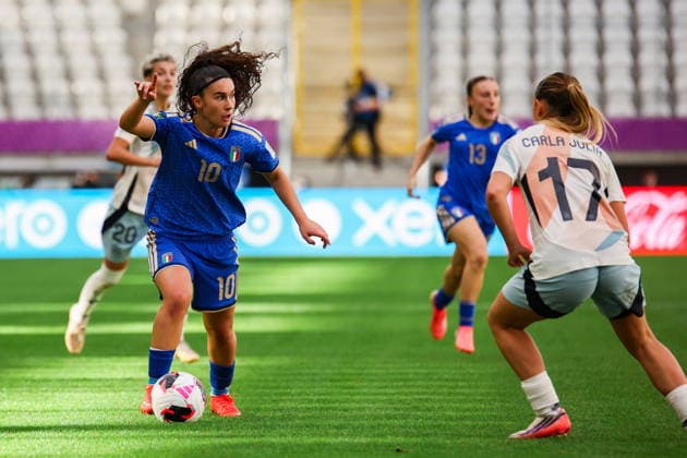 Lodz 23.09.2026. Women s U20 World Cup semifinal match between Italy and Spain in Lodz, Poland --- Mecz Mistrzostw Swiata U20 Kobiet pomiedzy Wlochy a Hiszpania w Lodzi, Polska Persons Shown : Giada PELLEGRINO CIMO Fot. Mikolaj Barbanell Arena Akcji NEWSPIX.PL --- newspix.pl POLAND OUT! 