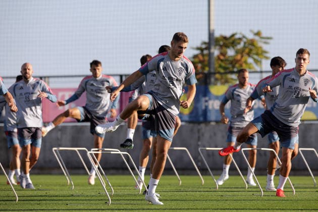 Croatia National Football Team: Press and Training Session Josip Stanisic of Croatia during traingin session of Croatia national football team at HNK Rijeka stadium on September 23, 2026 in Rijeka, Croatia.  GoranxKovacic PIXSELL
