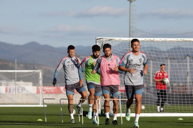 Croatia National Football Team: Press and Training Session Ivan Perisic, Josko Gvardiol, Mateo Kovacic and Franjo Ivanovic of Croatia during traingin session of Croatia national football team at HNK Rijeka stadium on September 23, 2026 in Rijeka, Croatia.  GoranxKovacic PIXSELL