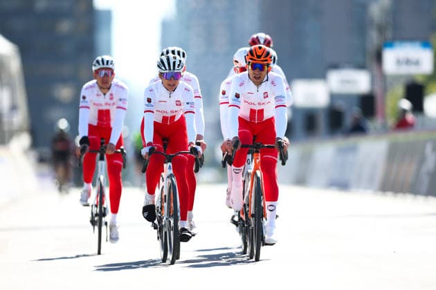 2026 UCI Road World Championships Picture by Vaughn Ridley SWpix.com - 23 09 2026 - Cycling - 2026 UCI Road World Championships - MontrÃ al, Canada - Training Practice - Poland Copyright: x xSWpix.comx(t axPhotographyxHubxLtd)xVaughnxRidley SWpix.comx SWP-3521-1949