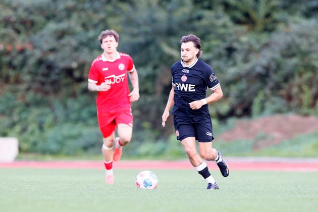 Soccer Friendly Match: SV Schermbeck vs. Rot-Weiss Essen on September 23, 2026, at the Volksbank Arena in Schermbeck; Florian Engelhardt, trial player for Rot-Weiss Essen