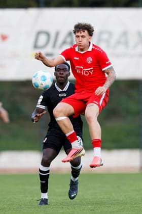 Soccer Friendly Match: SV Schermbeck vs. Rot-Weiss Essen on September 23, 2026, at the Volksbank Arena in Schermbeck. James Gnagnon, Rot-Weiss Essen