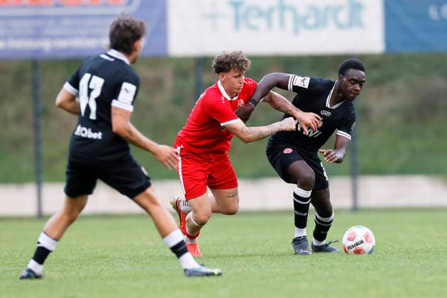 Soccer Friendly Match: SV Schermbeck vs. Rot-Weiss Essen on September 23, 2026, at the Volksbank Arena in Schermbeck. James Gnagnon, Rot-Weiss Essen