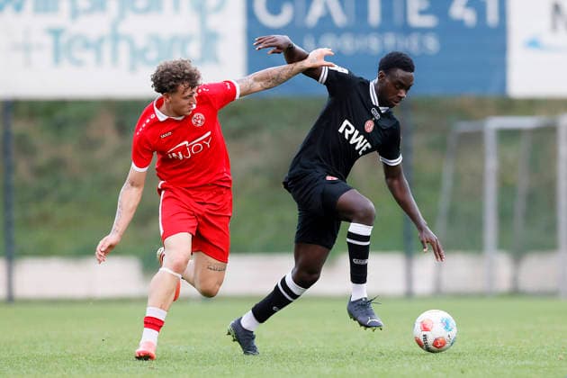 Soccer Friendly Match: SV Schermbeck vs. Rot-Weiss Essen on September 23, 2026, at the Volksbank Arena in Schermbeck. James Gnagnon, Rot-Weiss Essen