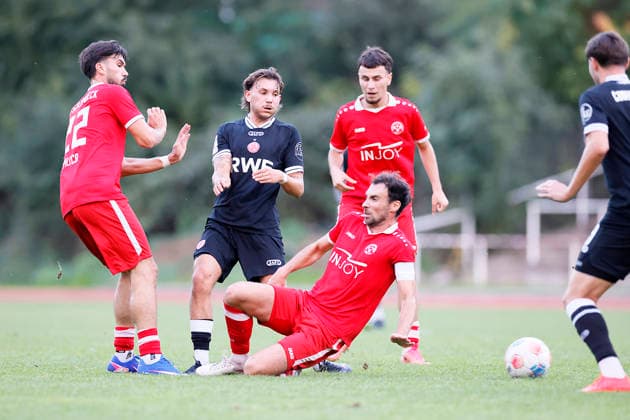 Soccer Friendly Match: SV Schermbeck vs. Rot-Weiss Essen on September 23, 2026, at the Volksbank Arena in Schermbeck; Florian Engelhardt, trial player for Rot-Weiss Essen
