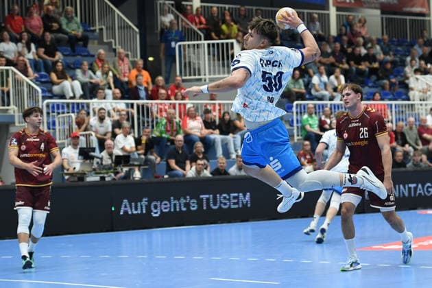 Men s Handball DHB Cup, Round 2: TuSEM Essen 1 vs. VfL Potsdam on September 23, 2026, at Sportpark Am Hallo in Essen. Tomasso Romei, Potsdam xRx