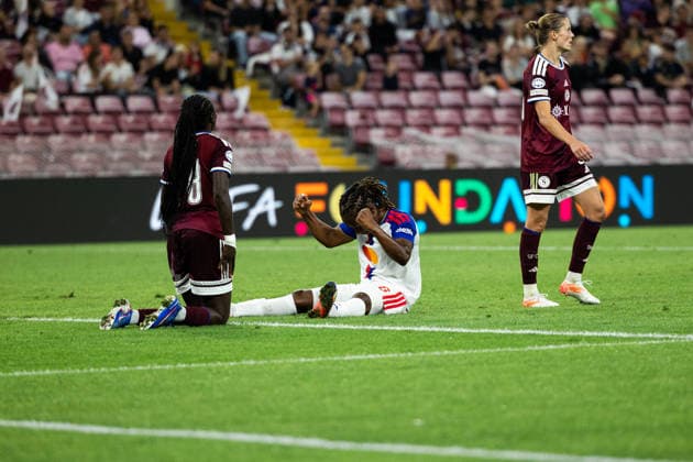 GENEVA, SWITZERLAND, SEPTEMBER 23 : Melchie Dumornay of OL Lyonnes celebrates after scoring her team s sixth goal during the UEFA Women s Champions League 2026 27 League Phase MD1 between Servette FC Chênois féminin and OL Lyonnes at Stade de Genève on September 23, 2026 in Geneva, Switzerland. Copyright: xPaulinexFIGUETx xSPPx Sportspressphoto_SPR237728