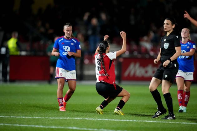 UEFA Women s Europa Cup: Feyenoord Rotterdam V1 v Valerenga Fotball Woman Woman Rotterdam - Tori Dellaperuta of Feyenoord Rotterdam V1 celebrates scoring her team s second goal (2-1) during the second qualifying round 1st leg competition round of the 2026 2027 UEFA Women s Europa Cup season. The match is set between Feyenoord Rotterdam V1 and Valerenga Fotball Woman at Varkenoord on 23 September 2026 in Rotterdam, Netherlands (Hero Images Danny de Groot) Copyright: xDannyxdexGrootx