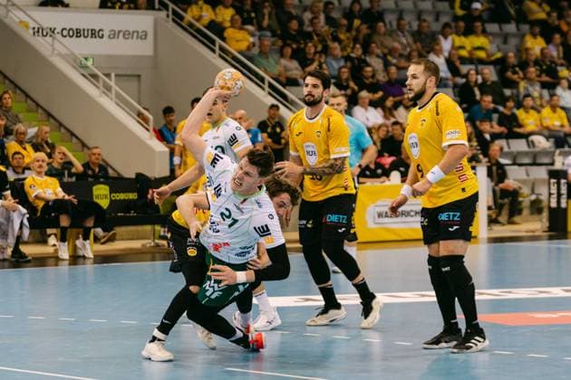 Sascha Brodbeck, FRISCH AUF Göppingen Handball, DHB Men s Cup, 2026–2027 Season, Round 2, HSC 2000 Coburg vs. FRISCH AUF Göppingen, on September 23, 2026, at the HUK COBURG arena in Coburg, Germany. For editorial use only. Handball, DHB Cup 2026–2027, HSC 2000 Coburg, FRISCH AUF Goeppingen, Coburg Copyright: xEibner-Pressefotox EP_
