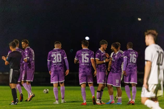 FC Ingolstadt 04 scores the 0–2 goal in the match between TSV Landsberg and FC Ingolstadt 04, soccer, men s, Toto Cup, 2026–2027, quarterfinals on September 23, 2026, in Landsberg am Lech, Sportpark Bayern, Germany