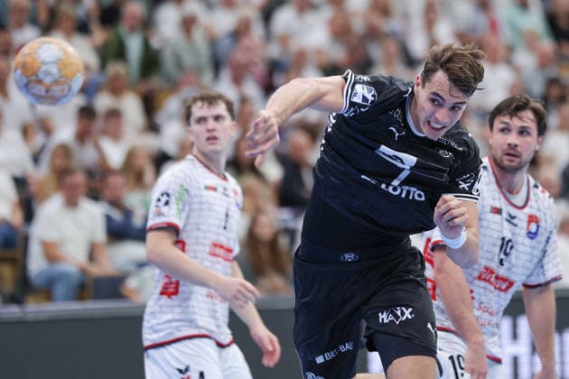 TV Hüttenberg vs. THW Kiel, DHB Cup: Julian Köster (THW Kiel); 7th DHB Cup match of the second round between TV Hüttenberg and THW Kiel on September 23, 2026, at the Buderus Arena in Wetzlar, Wetzlar, Hesse, Germany; Buderus Arena