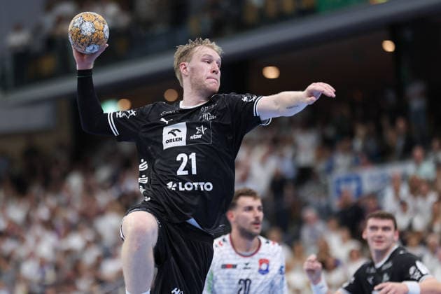 TV Hüttenberg vs. THW Kiel, DHB Cup: Eric Johansson (THW Kiel), 21st DHB Cup match of the second round between TV Hüttenberg and THW Kiel on September 23, 2026, at the Buderus Arena in Wetzlar, Wetzlar, Hesse, Germany; Buderus Arena