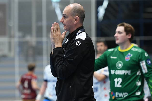 Men s DHB Handball Cup, 2nd Round: TuSEM Essen 1 vs. VfL Potsdam on September 23, 2026, at Sportpark Am Hallo in Essen; Emir Kurtagic, Head Coach of Potsdam xRx