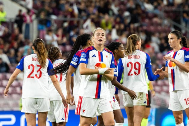 GENEVA, SWITZERLAND, SEPTEMBER 23 : Ines Benyahia of OL Lyonnes celebrates after scoring her team s eighth goal during the UEFA Women s Champions League 2026 27 League Phase MD1 between Servette FC Chênois féminin and OL Lyonnes at Stade de Genève on September 23, 2026 in Geneva, Switzerland. Copyright: xPaulinexFIGUETx xSPPx Sportspressphoto_SPR237769