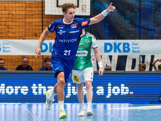 Till Wente, HBW Balingen Weilstetten 21, HBW Balingen Weilstetten vs. TSV Hannover Burgdorf, Handball, DHB Cup, 2nd Round, 2026–2027 Season, September 23, 2026, HBW Balingen Weilstetten vs. TSV Hannover Burgdorf, Handball, DHB Cup, Round 2, 2026–2027 Season, September 23, 2026, Balingen Copyright: xEibner-Pressefoto FlorianxSchustx EP_FSU