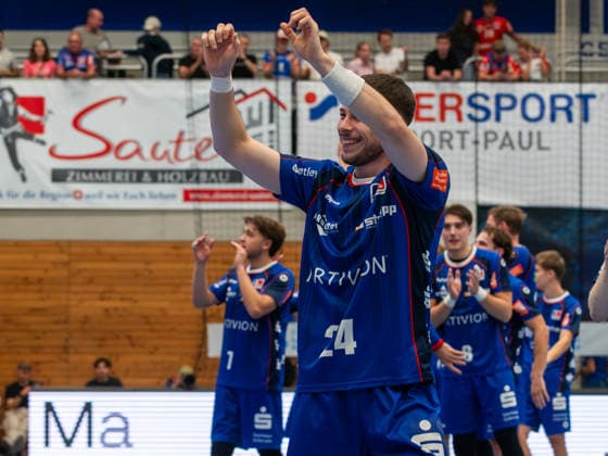 Elias Fuegel, HBW Balingen Weilstetten 24, HBW Balingen Weilstetten vs. TSV Hannover Burgdorf, Handball, DHB Cup, 2nd Round, 2026–2027 Season, September 23, 2026, HBW Balingen Weilstetten vs. TSV Hannover Burgdorf, Handball, DHB Cup, Round 2, 2026–2027 Season, September 23, 2026, Balingen Copyright: xEibner-Pressefoto FlorianxSchustx EP_FSU