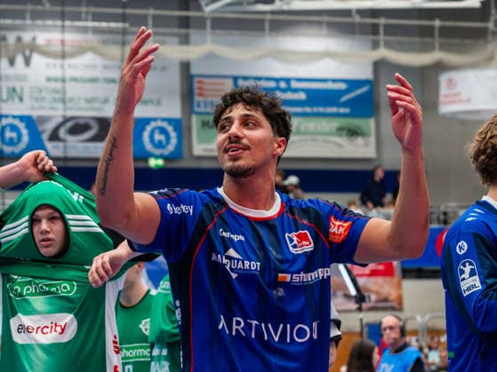 Yonatan Dayan, HBW Balingen Weilstetten 34, HBW Balingen Weilstetten vs. TSV Hannover Burgdorf, Handball, DHB Cup, 2nd Round, 2026–2027 Season, September 23, 2026, HBW Balingen Weilstetten vs. TSV Hannover Burgdorf, Handball, DHB Cup, Round 2, 2026–2027 Season, September 23, 2026, Balingen Copyright: xEibner-Pressefoto FlorianxSchustx EP_FSU