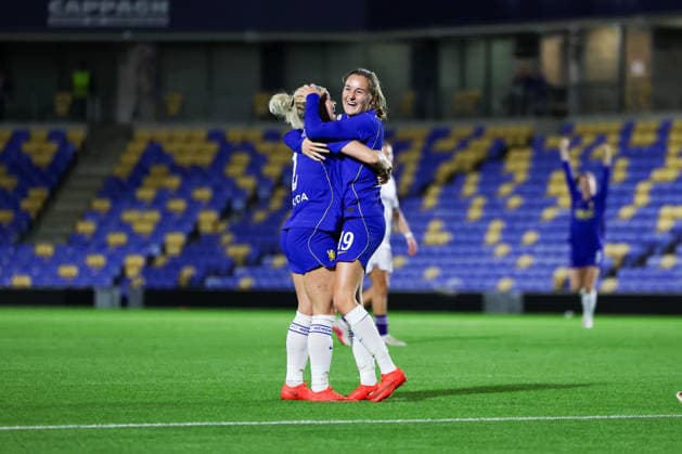 LONDON, ENGLAND, Wednesday 23rdSeptember 2026: Wieke Kaptein of Chelsea Women s scores the first goal for Chelsea making the score 1-1 during the UEFA Women’s Champions League Fixture between Chelsea Women’s and Austria Vienna Women’s at The Cherry Red Records Stadium in London, England. (Photo by Alex Ferrelly Sports Press Photo) Copyright: xAlexxFerrelly SportsxPressxPhotox Sportspressphoto_SPR237838