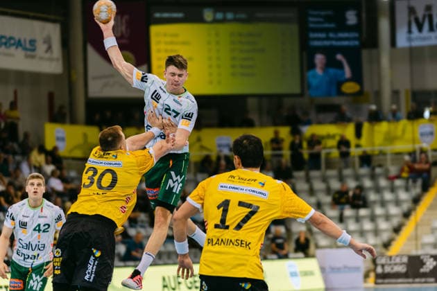 Oskar Sunnefeldt FRISCH AUF Göppingen Handball, DHB Men s Cup, 2026–2027 Season, Round 2, HSC 2000 Coburg vs. FRISCH AUF Göppingen, on September 23, 2026, at the HUK COBURG Arena in Coburg, Germany. For editorial use only. Handball, DHB Cup 2026–2027, HSC 2000 Coburg, FRISCH AUF Göppingen, Coburg Copyright: xEibner-Pressefotox EP_