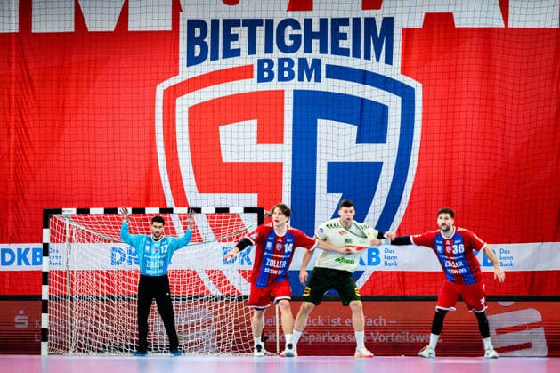 Bietigheim HBL 26 27 DHB Cup SG BBM Bietigheim GWD Minden SG BBM Bietigheim Logo Bietigheim Bissingen Egetrans Arena Baden-Württemberg Germany