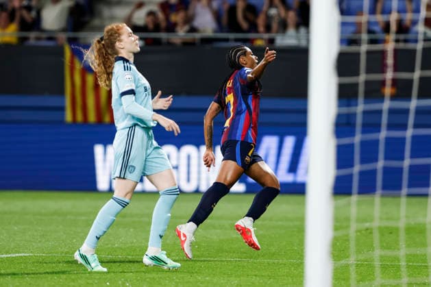 September 23, 2026, Sant Joan Despi, Barcelona, SPAIN: Kerolin Nicoli of FC Barcelona, Barca celebrates a goal during the UEFA WomenÃ¢â‚¬â ¢s Champions League 2026 27 League Phase MD1, football match played between FC Barcelona and Paris FC at Johan Cruyff Stadium on September 23, 2026 in Sant Joan Despi, Spain. Sant Joan Despi SPAIN - ZUMAa181 20260923_zaa_a181_057 Copyright: xJavierxBorregox