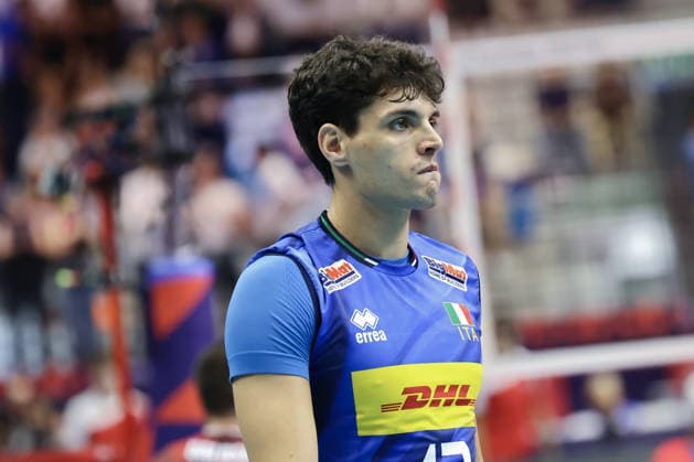 IPA88881353 - 12 Mattia Bottolo (Italy) during the quarterfinal match of the 2026 CEV Enel EuroVolley between Belgium and Slovenia at PalaVela in Turin, Italy, on September 23, 2026, as part of the 2026 CEV EuroVolley - Quarterfinal - Italy vs. Finland, CEV EuroVolley Men’s match in Turin, Italy, September 23, 2026  Copyright: xValerioxOrigo IPAxSportx xx IPA88881353