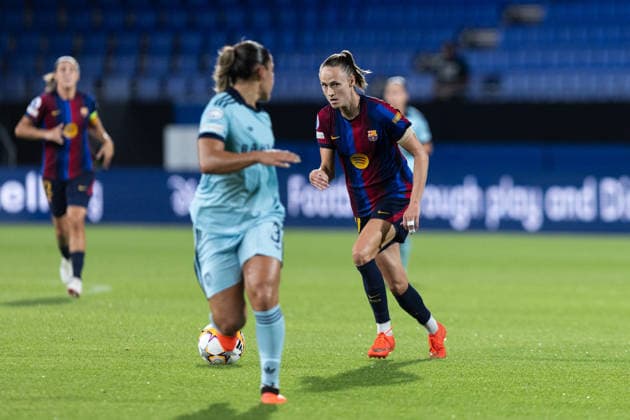 September 23, 2026, Sant Joan Despo, Catalonia, Spain: Caroline Graham Hansen of FC Barcelona, Barca in action during the UEFA WomenÃ¢â‚¬â ¢s Champions League Matchday 1 match between FC Barcelona and Paris FC at Estadi Johan Cruyff in Sant Joan DespoÂ­, Barcelona, Spain. Sant Joan Despo Spain - ZUMAs316 20260923_znp_s316_054 Copyright: xMartixSeguraxRamonedax