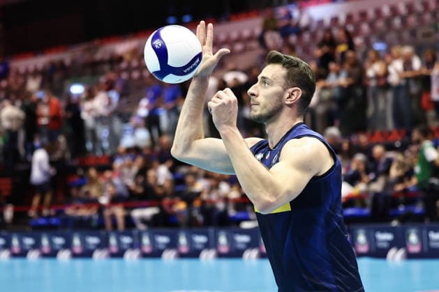 IPA88881343 - 7 Fabio Balaso (Italy) during the quarterfinal of the CEV Enel EuroVolley 2026 match between Belgium and Slovenia at PalaVela, Turin, Italy, on September 23, 2026, as part of CEV EuroVolley 2026 - Quarterfinal - Italy vs. Finland, CEV EuroVolley Men’s match in Turin, Italy, September 23, 2026  Copyright: xValerioxOrigo IPAxSportx xx IPA88881343