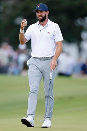 MEDINAH, IL - SEPTEMBER 23: Cameron Young of the United States looks on prior to the Presidents Cup 2026 on September 23, 2026 at Medinah Country Club in Medinah, Illinois. (Photo by Joe Robbins Icon Sportswire) GOLF: SEP 23 Presidents Cup EDITORIAL USE ONLY Icon573260923015