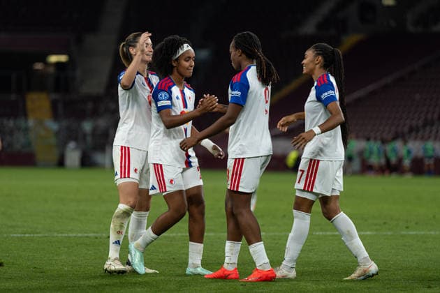 GENEVA, SWITZERLAND, SEPTEMBER 23 : OL Lyonnes celebrates the goal during the UEFA Women s Champions League 2026 27 League Phase MD1 between Servette FC Chênois féminin and OL Lyonnes at Stade de Genève on September 23, 2026 in Geneva, Switzerland. Copyright: xCarlaxBoticax xSPPx Sportspressphoto_SPR237947