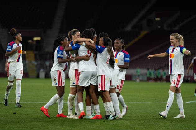 GENEVA, SWITZERLAND, SEPTEMBER 23 : OL Lyonnes celebrates the goal during the UEFA Women s Champions League 2026 27 League Phase MD1 between Servette FC Chênois féminin and OL Lyonnes at Stade de Genève on September 23, 2026 in Geneva, Switzerland. Copyright: xCarlaxBoticax xSPPx Sportspressphoto_SPR237949