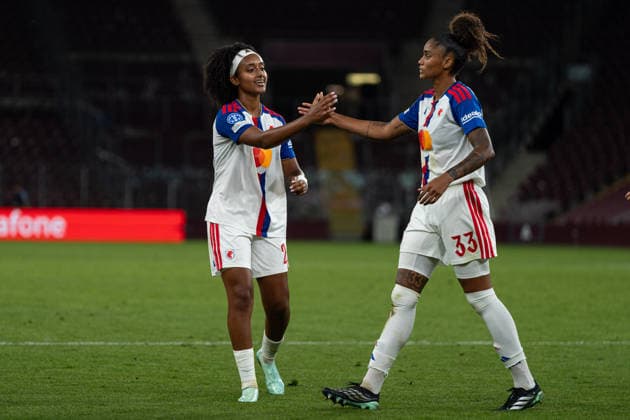 GENEVA, SWITZERLAND, SEPTEMBER 23 : OL Lyonnes celebrates the goal during the UEFA Women s Champions League 2026 27 League Phase MD1 between Servette FC Chênois féminin and OL Lyonnes at Stade de Genève on September 23, 2026 in Geneva, Switzerland. Copyright: xCarlaxBoticax xSPPx Sportspressphoto_SPR237961