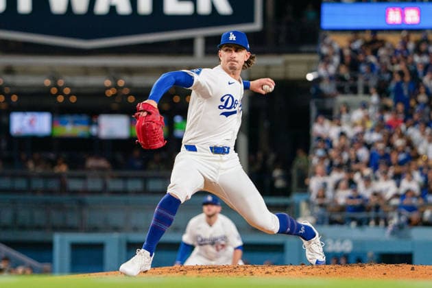 September 24, 2026, Los Angeles, California, USA: Pitcher, Justin Wrobleski 70 of the Los Angeles Dodgers during a regular-season MLB, Baseball Herren, USA game against the San Diego Padres on Thursday September 24, 2026 at Dodger Stadium in Los Angeles, California.Dodgers defeat Padres, 7-0. ENRIQUE GURROLA BNS PI Dodgers Defeat Padres, 7-0  - ZUMAp124 20260924_zaa_p124_008 Copyright: xEnriquexGurrolax