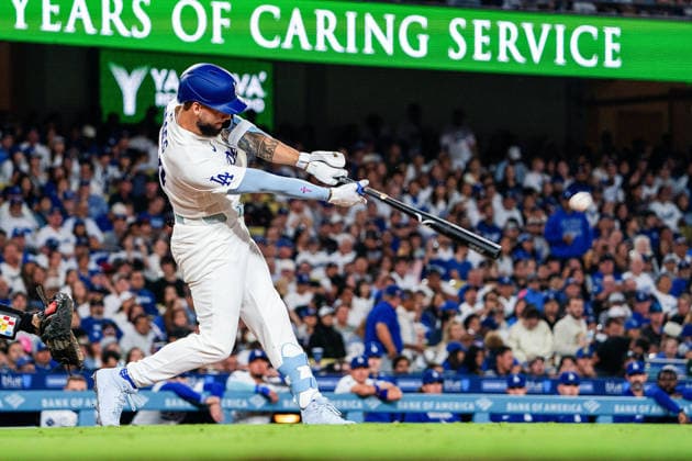 September 24, 2026, Los Angeles, California, USA: Andy Pages 44 of the Los Angeles Dodgers at bat during a regular-season MLB, Baseball Herren, USA game against the San Diego Padres on Thursday September 24, 2026 at Dodger Stadium in Los Angeles, California.Dodgers defeat Padres, 7-0. ENRIQUE GURROLA BNS PI Dodgers Defeat Padres, 7-0  - ZUMAp124 20260924_zaa_p124_029 Copyright: xEnriquexGurrolax