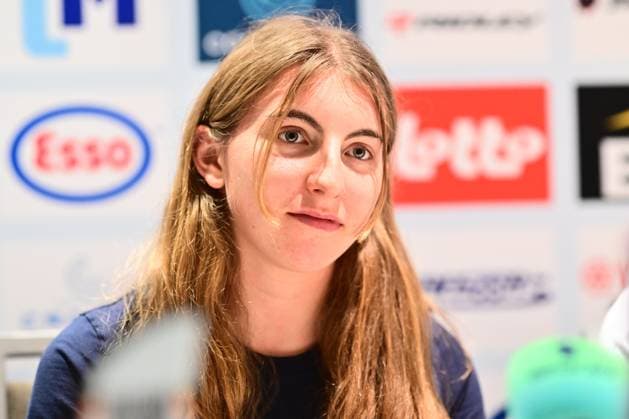 UCI 2026 Road World Championship, WM, Weltmeisterschaft Montreal 23 09 2026 MONTREAL, CANADA - SEPTEMBER 23 : Mahy Manon pictured during a press conference, PK, Pressekonferenz at the 2026 UCI Road World Championships in Montreal on September 23, 2026 in Montreal, Canada, 23 09 2026 Montreal Canada  Copyright: xPeterxDexVoechtx
