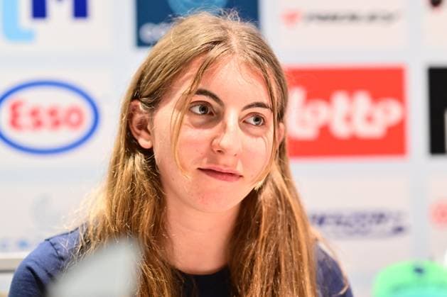 UCI 2026 Road World Championship, WM, Weltmeisterschaft Montreal 23 09 2026 MONTREAL, CANADA - SEPTEMBER 23 : Mahy Manon pictured during a press conference, PK, Pressekonferenz at the 2026 UCI Road World Championships in Montreal on September 23, 2026 in Montreal, Canada, 23 09 2026 Montreal Canada  Copyright: xPeterxDexVoechtx