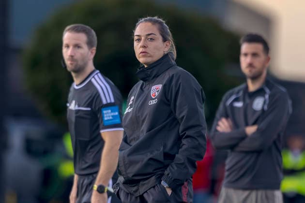 Landsberg, Germany, September 23, 2026 Toto Cup Bavarian State Cup 2026–2027 Quarterfinals: TSV 1882 Landsberg vs. FC Ingolstadt 04 Pictured: Coach Sabrina Wittmann, FCI, TSV, Sportpark Bayern Copyright: xFotostandx xSchäferx