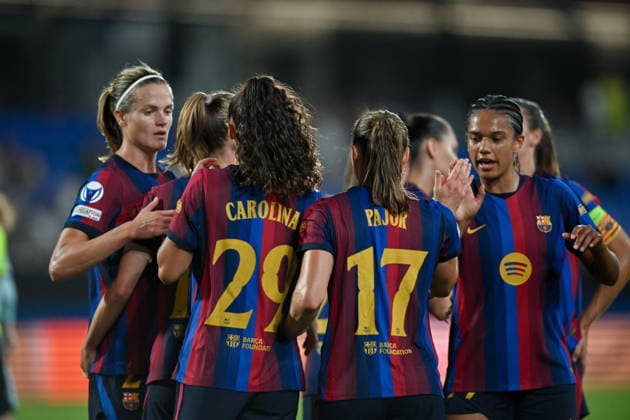 FC Barcelona, Barca v PARIS FC JOHAN CRUYFF STADIUM, BARCELONA. September 23,2026 FC BARCELONA vs Paris Football Club September 23,2026 Pajor (17) of FC Barcelona celebrates scoring his team s fifth goal during the soccer match corresponding to the first day of the UEFA Women s Champions League between FC Barcelona and Paris FC at Johan Cruyff Stadium in Barcelona, Spain, on September 23, 2026. Barcelona ESP Copyright: xS.xRosx