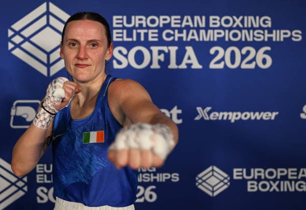 2026 European Boxing Elite Championships In Sofia SOFIA, BULGARIA - SEPTEMBER 23: Michaela Walsh of Ireland poses for a photo following her victory over home country favorite Stanimira Petrova of Bulgaria in their Elite Women s 57kg Quarterfinal match on Day 7 of the 2026 European Boxing Elite Championships at the Asics Arena Sports Hall in Sofia, Bulgaria, on September 23, 2026. Sofia Bulgaria  Copyright: xArturxWidakx originalFilename:widak-2026euro260923_npy37.jpg