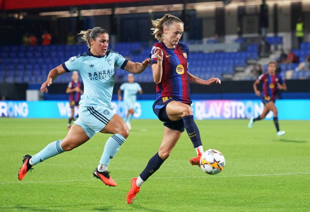 FC Barcelona, Barca v Paris FC - UEFA Women s Champions League 2026 27 League Phase MD1 Caroline Graham Hansen and Maeline Mendy play during the match between FC Barcelona Femeni and Paris FC Feminines, corresponding to the Matchday 1 of the League Phase of the UEFA Womens Champions League 2026-27, played at the Johan Cruyff Stadium, in Barcelona, on September 23, 2026. Barcelona Barcelona Spain  Copyright: xUrbanandsportx originalFilename:valls-fcbarcel260923_np1uG.jpg