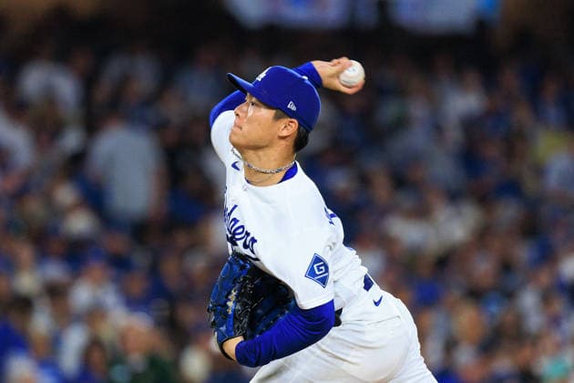 September 23, 2026, Los Angeles, California, USA: Starting pitcher, Yoshinobu Yamamoto 18 of the Los Angeles Dodgers during a regular-season MLB, Baseball Herren, USA game against the San Diego Padres on Wednesday September 23, 2026 at Dodger Stadium in Los Angeles, California. JAVIER ROJAS PI Dodgers Vs. Padres  - ZUMAp124 20260923_zaa_p124_007 Copyright: xJavierxRojasx