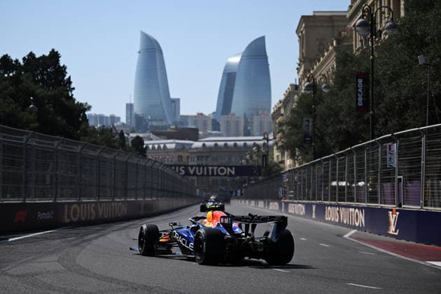 F1 - AZERBAIJAIN GRAND PRIX 2026 03 VERSTAPPEN Max (nld), Red Bull Racing Ford RB22, action during the 2026 Formula 1 Azerbaijan Grand Prix, 15th round of the 2026 Formula One World Championship, WM, Weltmeisterschaft from September 24 to 26, 2026 on the Baku City Circuit, in Baku, Azerbaijan - BakuAzerbaijan  Copyright: xDPPIx